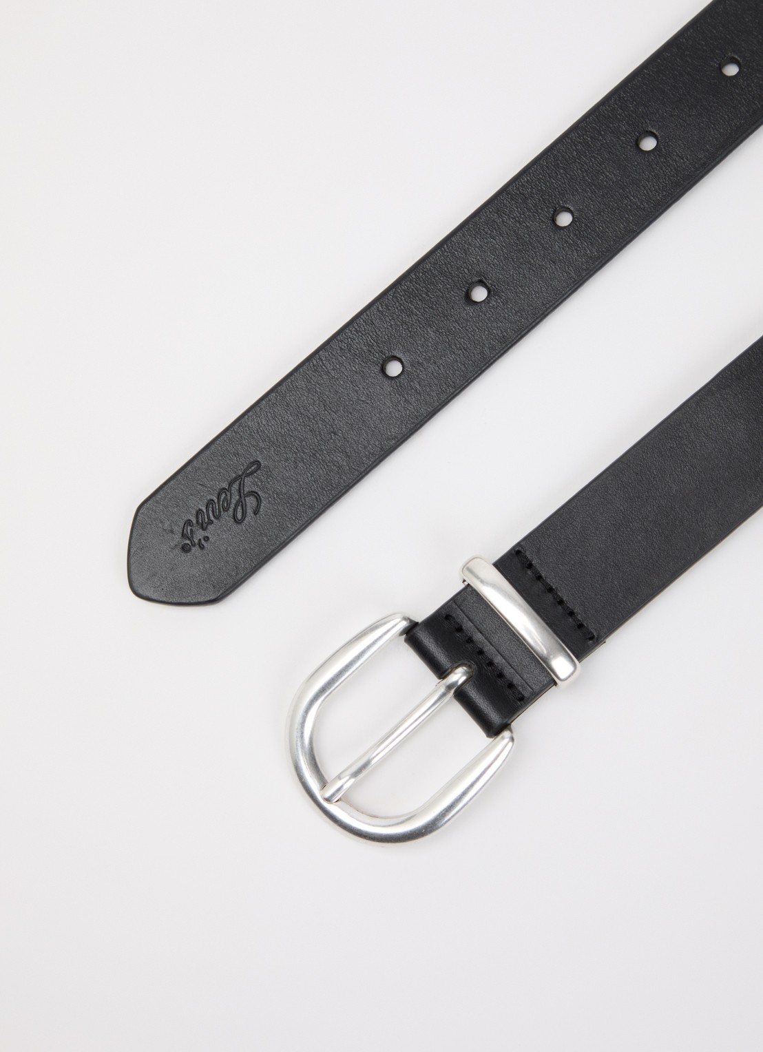 Levi's Phoebe riem van leer - detail 2 zwart