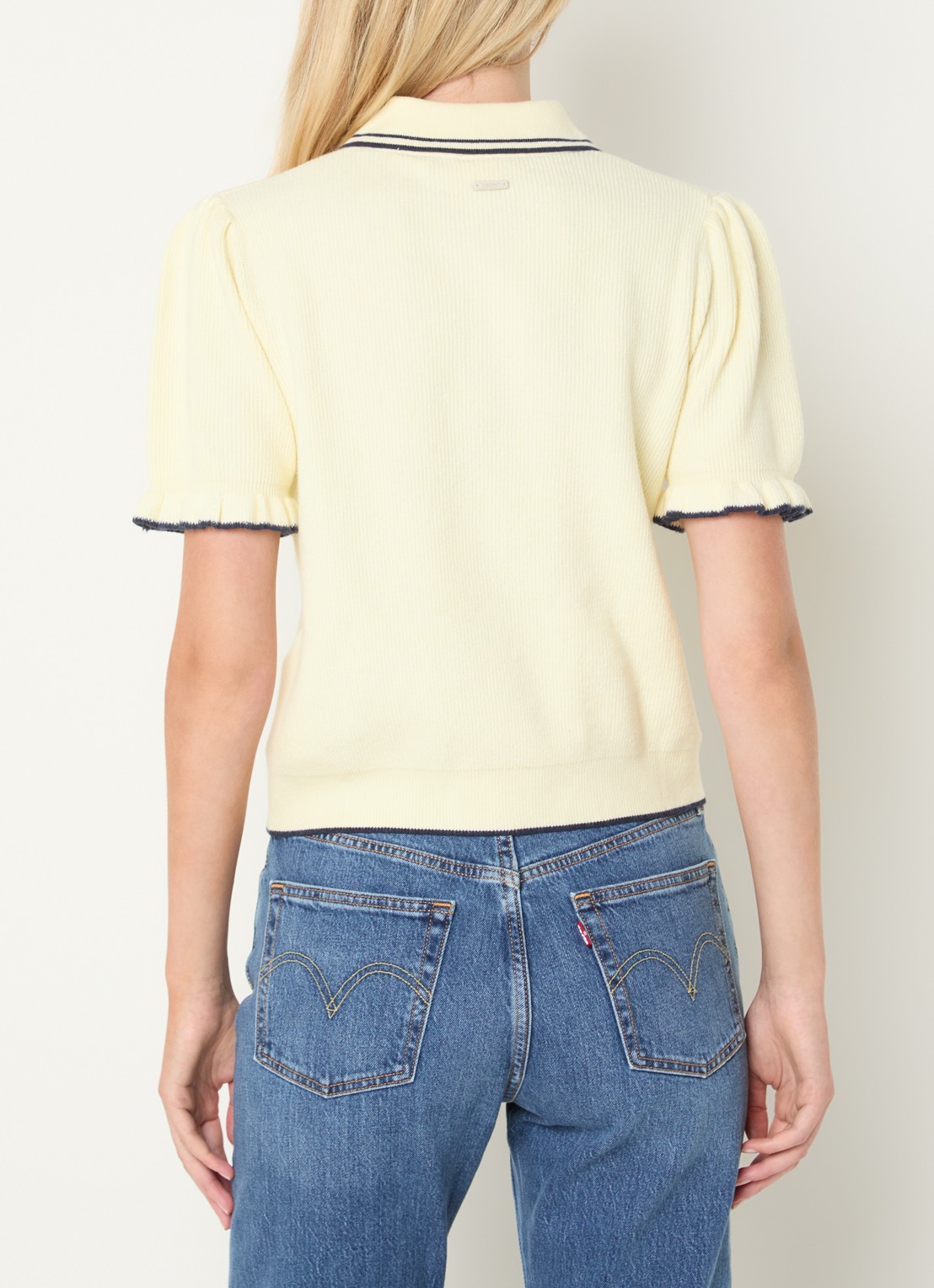Levi's Polo met stretch - achterkant 2 lichtgeel