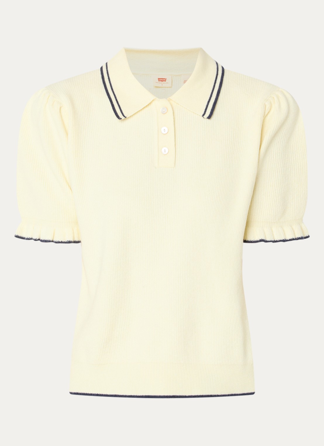 Levi's Polo met stretch - voorkant 3 lichtgeel
