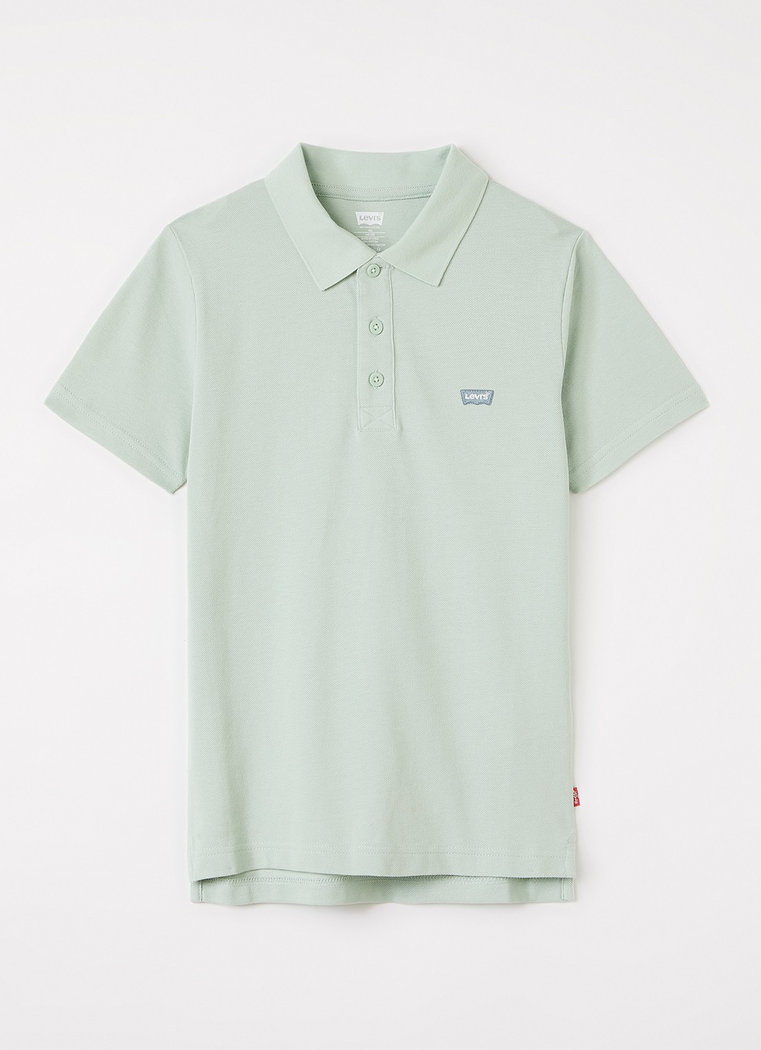 Levi's Polo van piqué katoen met logo - voorkant lichtgroen