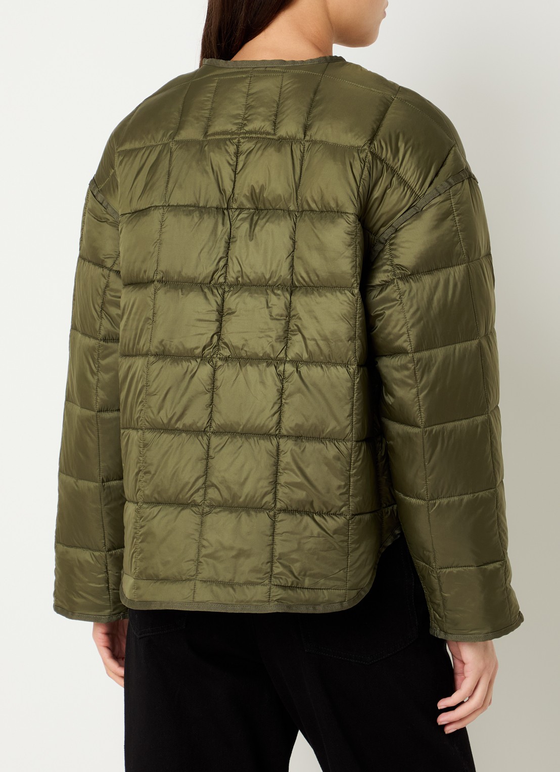 Levi's Poppy jack met quilt patroon en steekzakken - achterkant 2 mosgroen