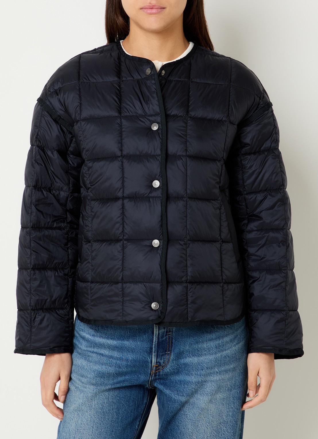 Levi's Poppy jack met quilt patroon en steekzakken - detail zwart