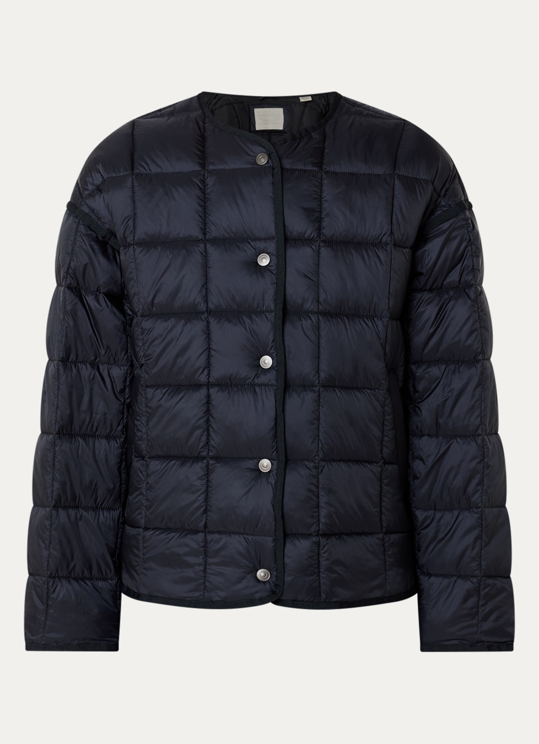 Levi's Poppy jack met quilt patroon en steekzakken - voorkant 3 zwart
