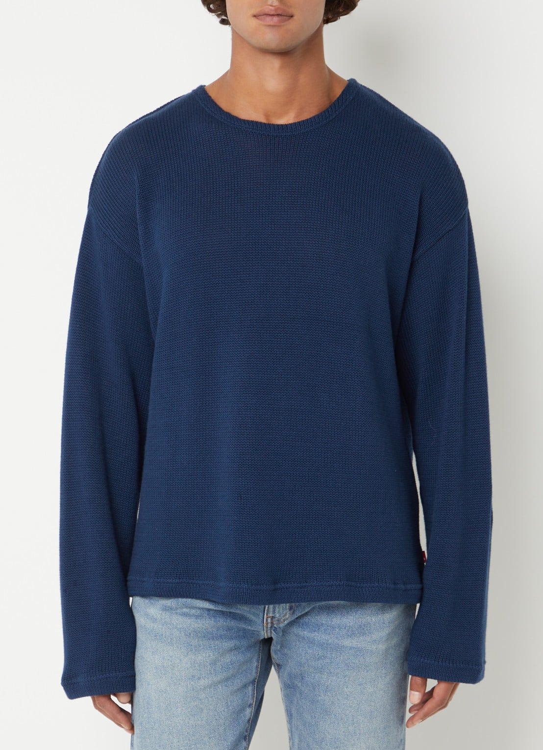 Levi's Posey grofgebreide pullover - detail 4 donkerblauw