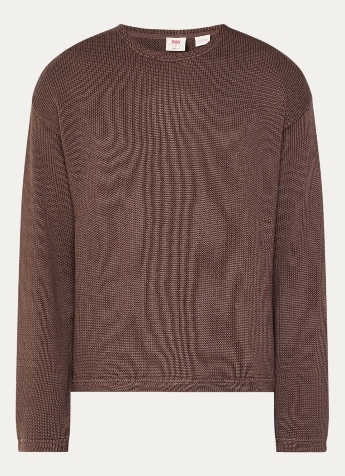 Levi's Posey grofgebreide sweater met ronde hals - voorkant 2 bruin