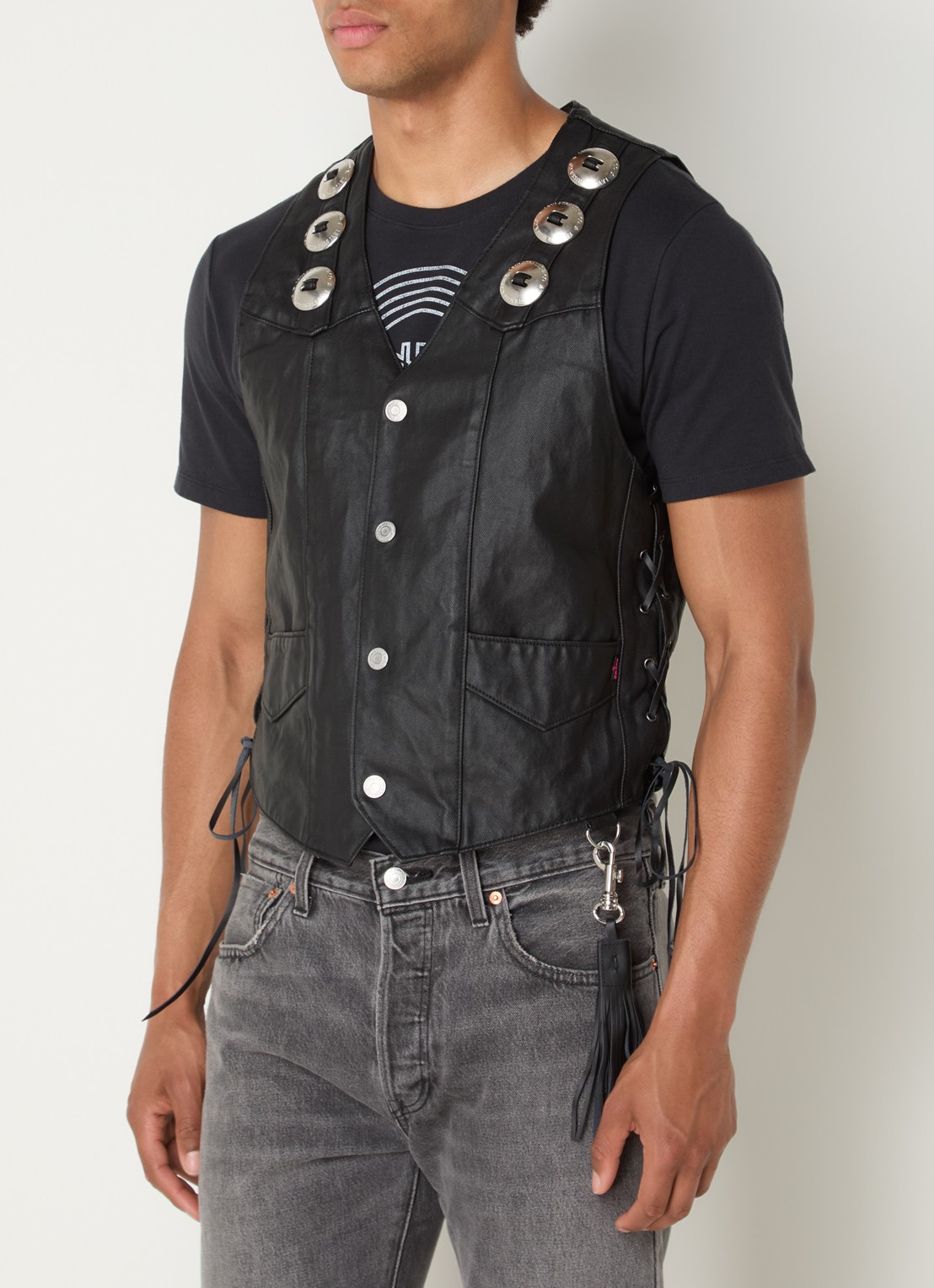 Levi's Pride Ride Night gilet met steekzakken - detail 3 zwart