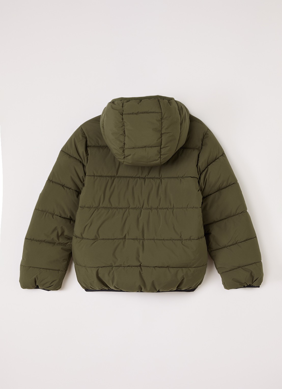 Levi's Puffer jack met logo - achterkant legergroen