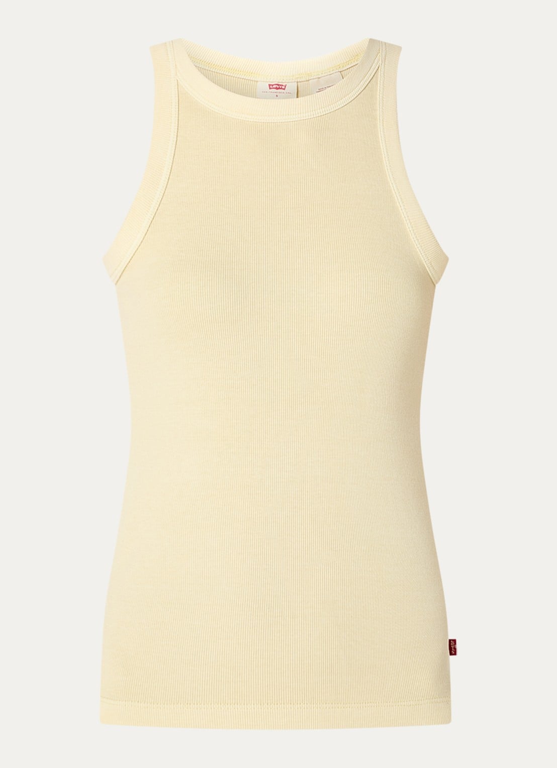 Levi's Racer tanktop met ronde hals - voorkant 2 lichtgeel