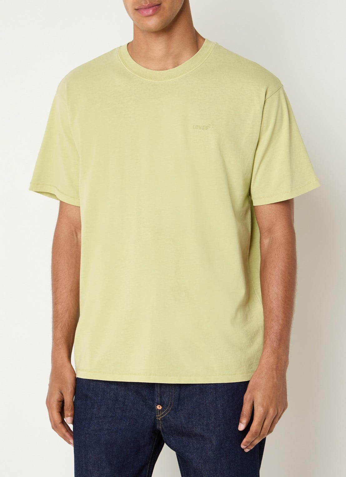 Levi's Red Tab T-shirt met logo - detail lichtgroen