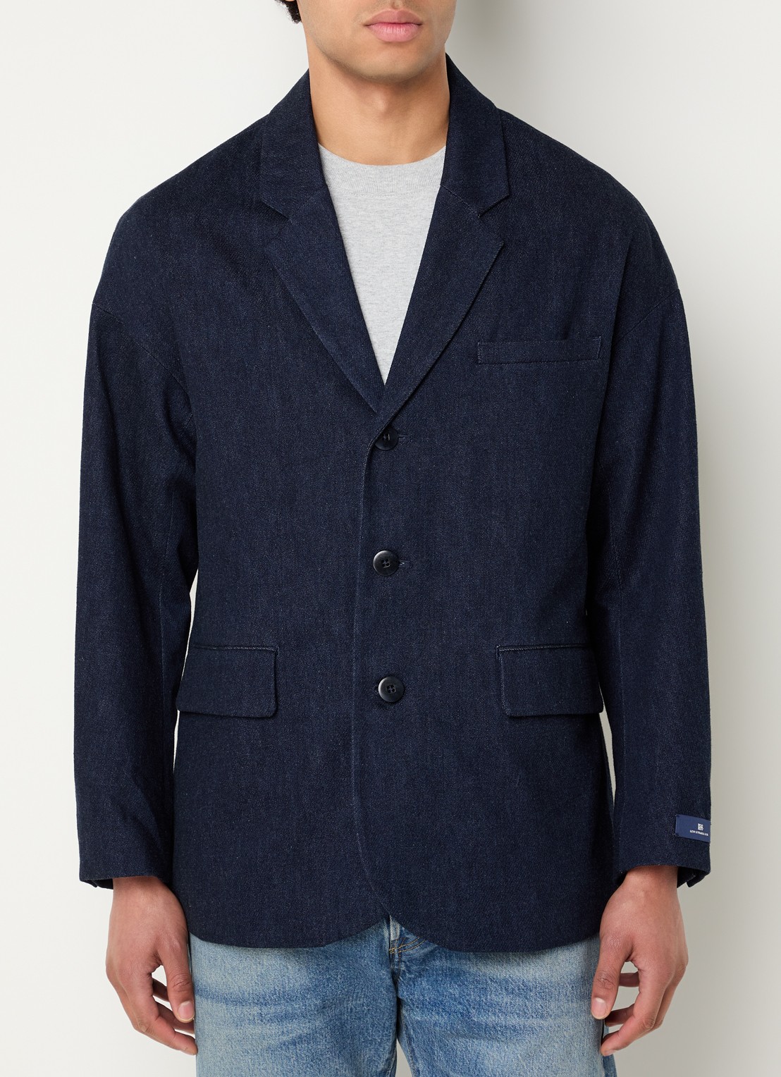 Levi's Regular fit colbert van denim met klepzakken - detail 4 indigo
