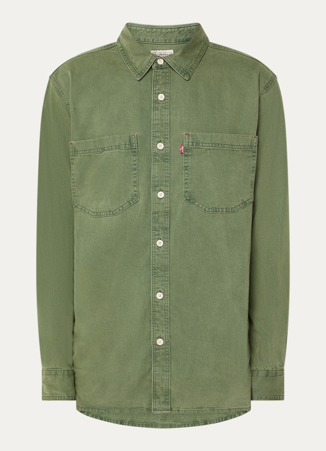 Levi's Regular fit overhemd met borstzak - voorkant 3 lichtgroen