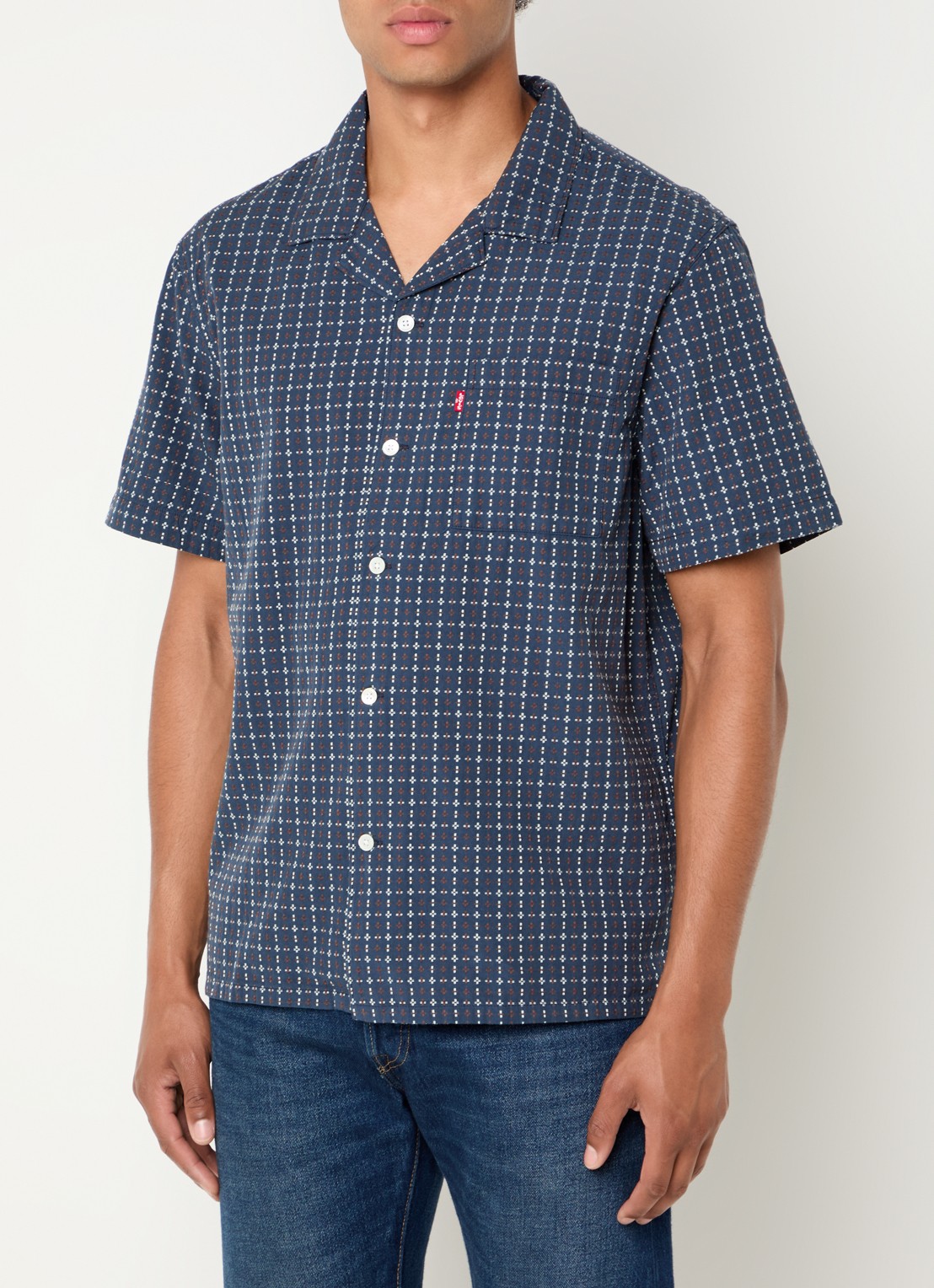 Levi's Regular fit overhemd met grafische print - detail indigo