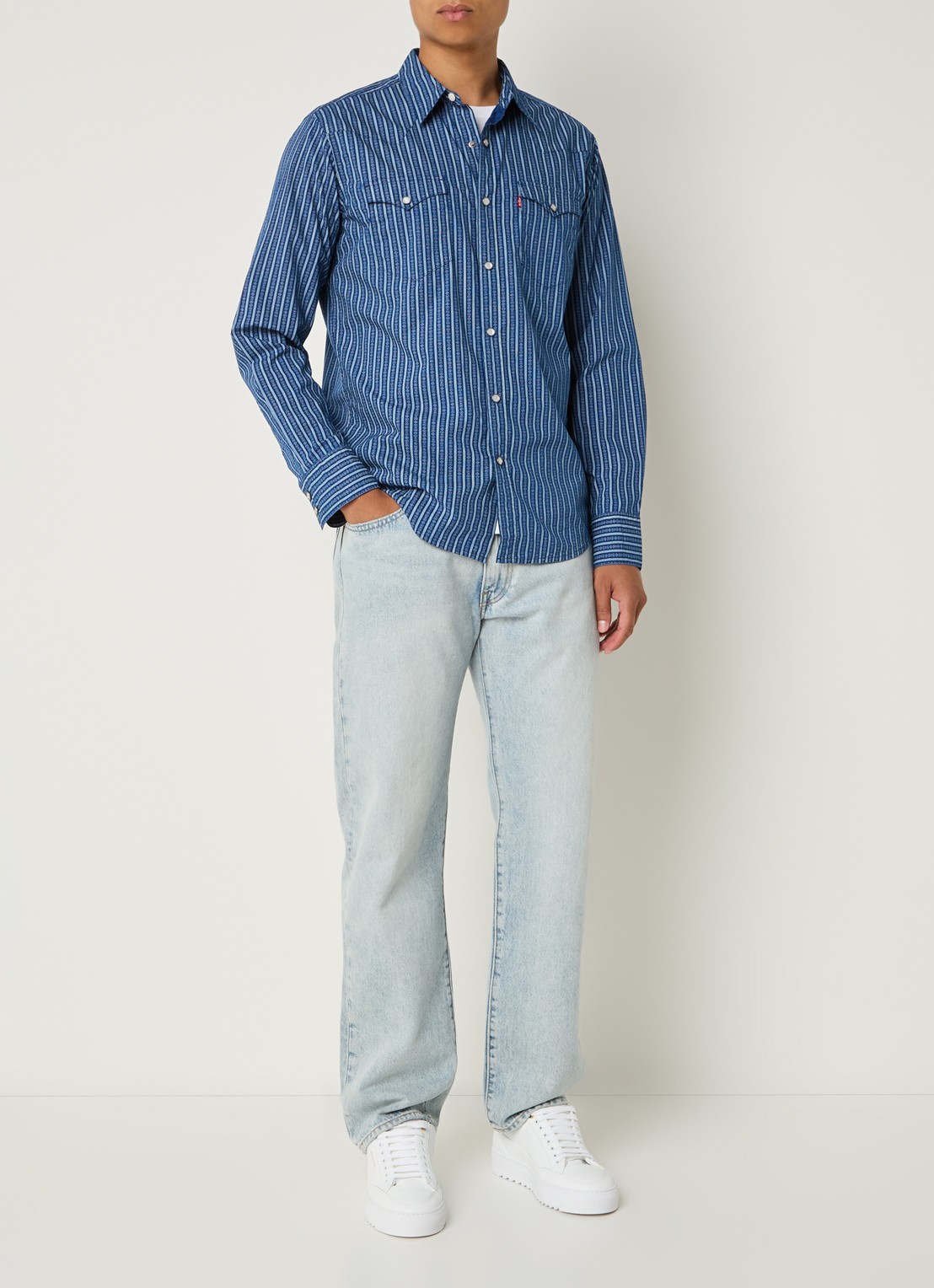 Levi's Regular fit overhemd met grafische print - voorkant 3 indigo