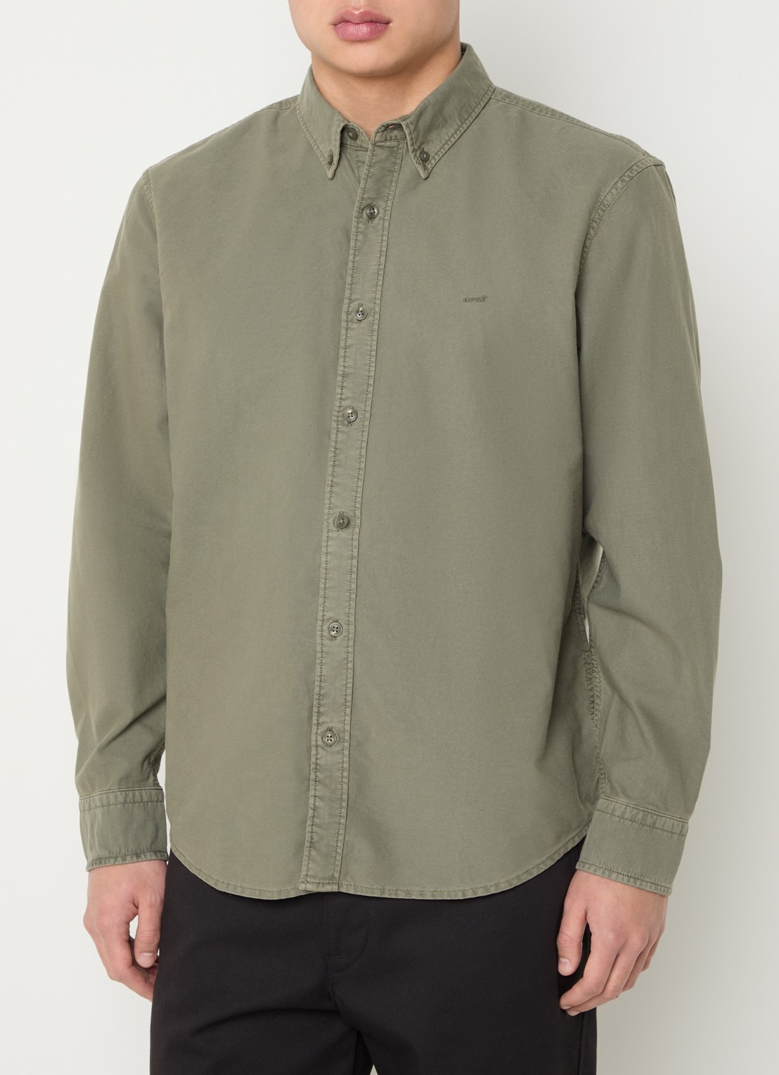 Levi's Regular fit overhemd met logo - detail legergroen