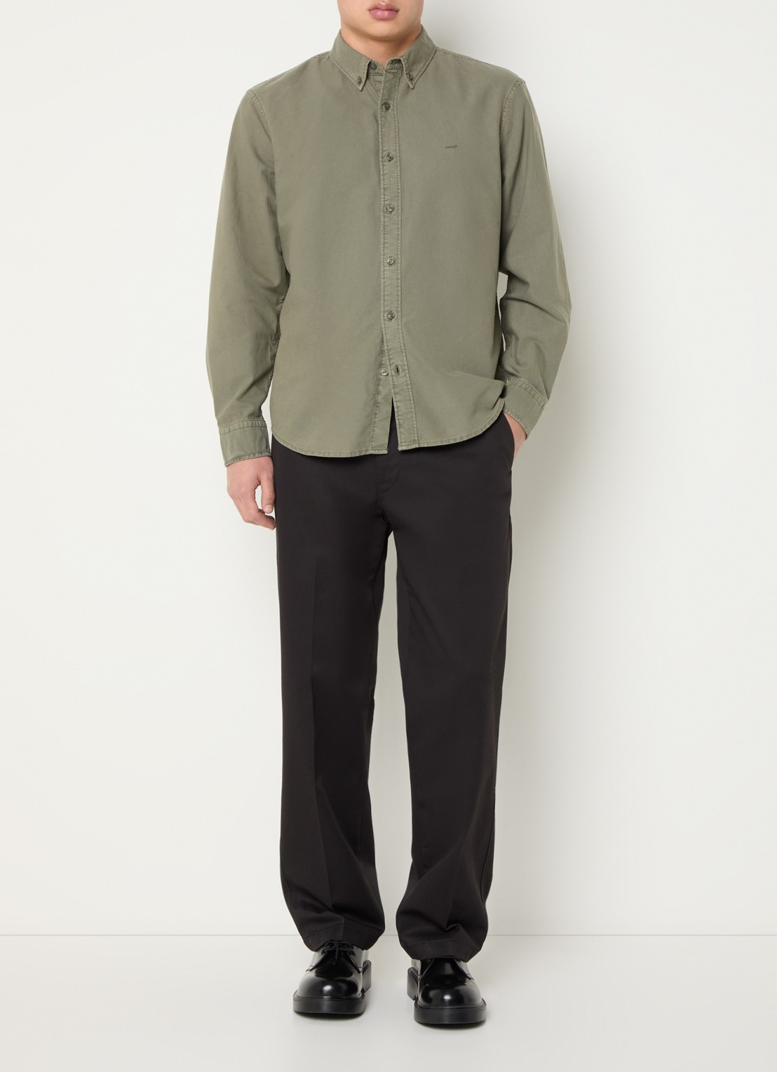 Levi's Regular fit overhemd met logo - voorkant 4 legergroen