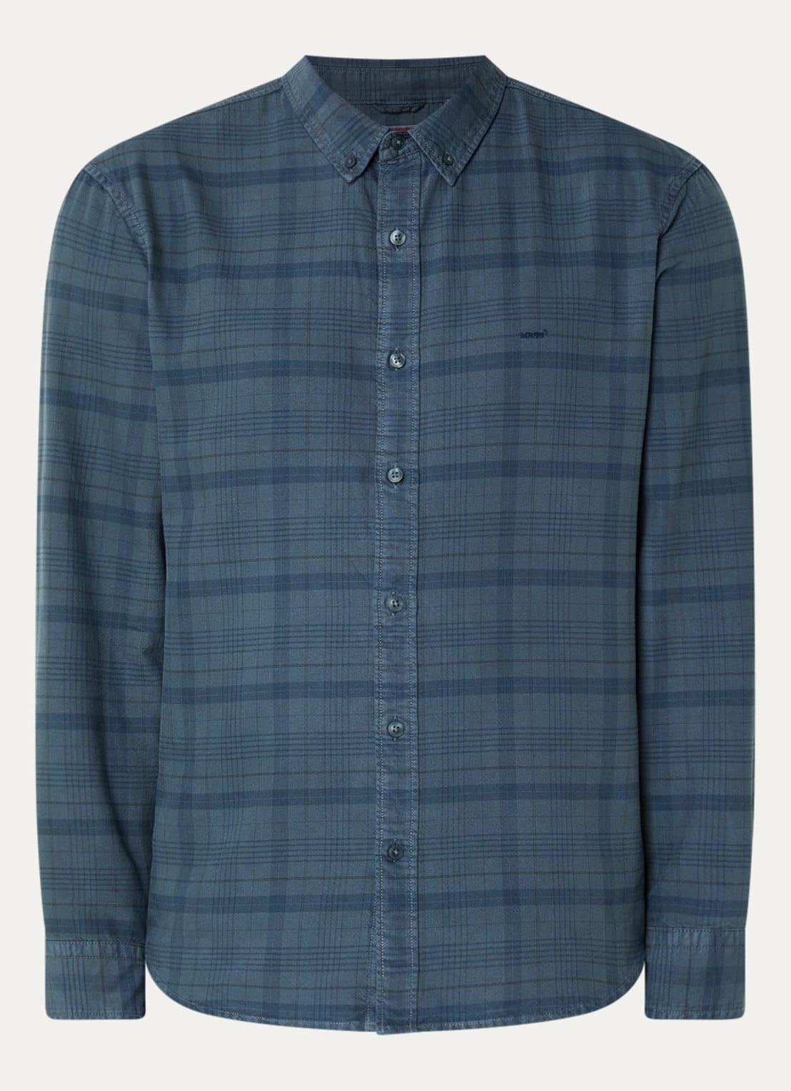 Levi's Regular fit overhemd met logo - voorkant blauwgrijs