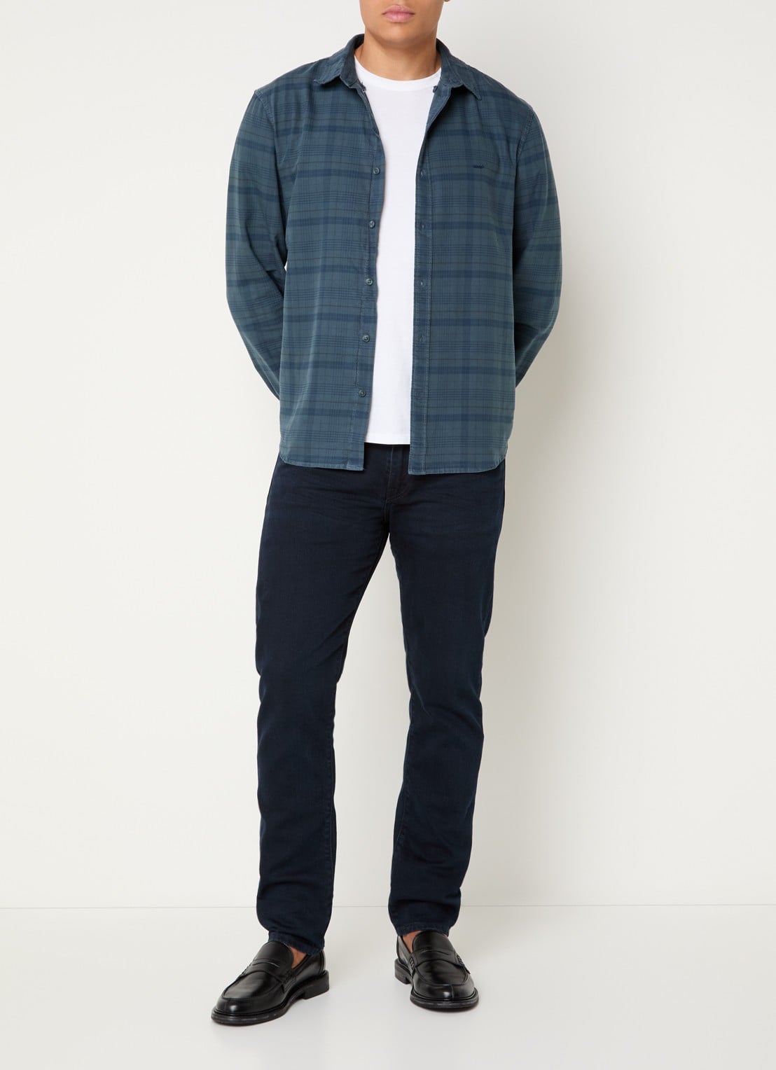 Levi's Regular fit overhemd met logo - voorkant 2 blauwgrijs
