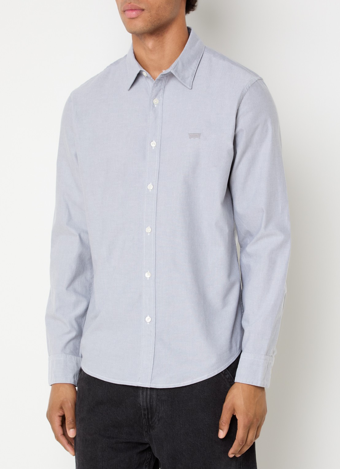 Levi's Regular fit overhemd met logo - detail lichtgrijs
