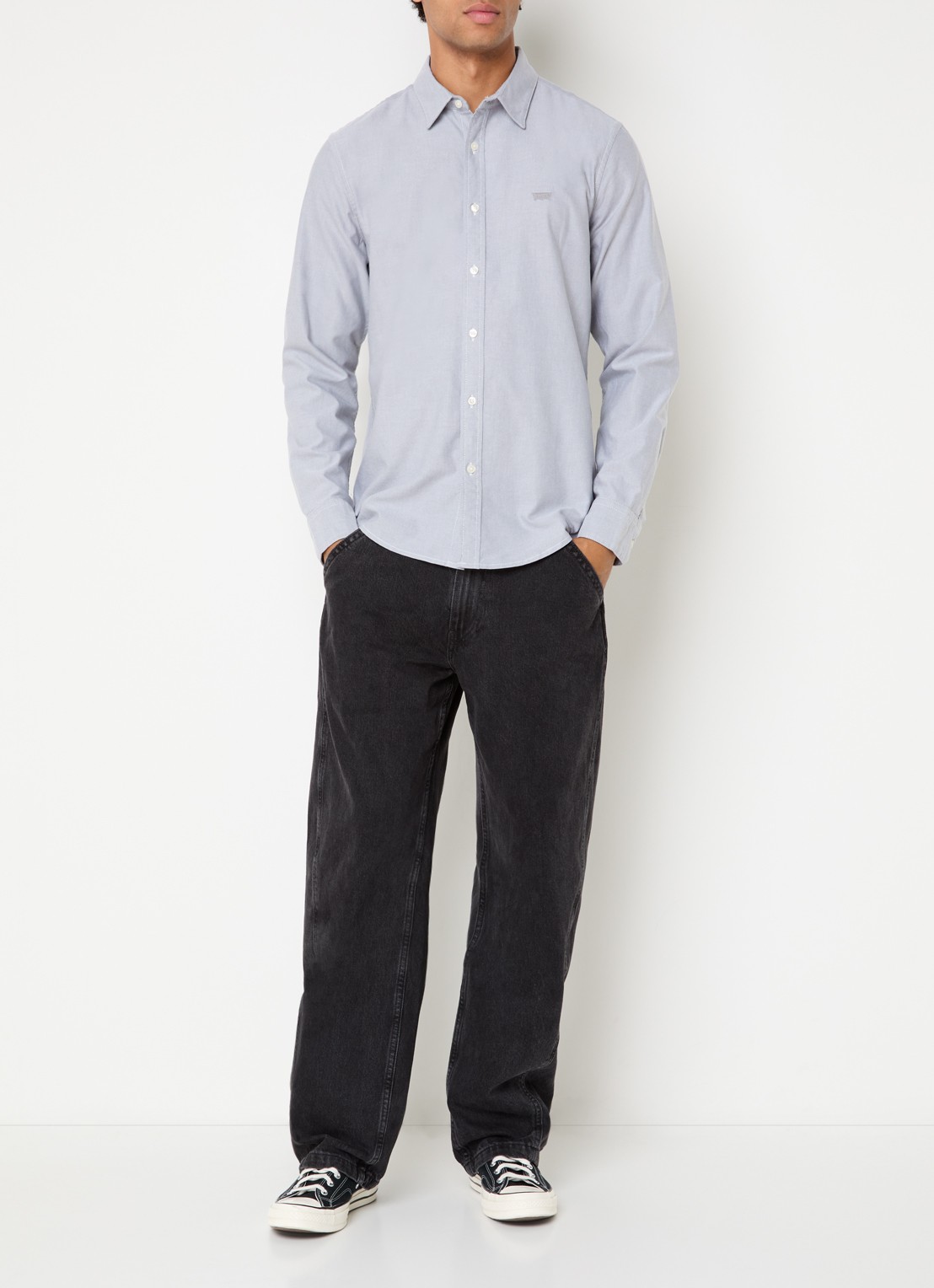 Levi's Regular fit overhemd met logo - voorkant 3 lichtgrijs