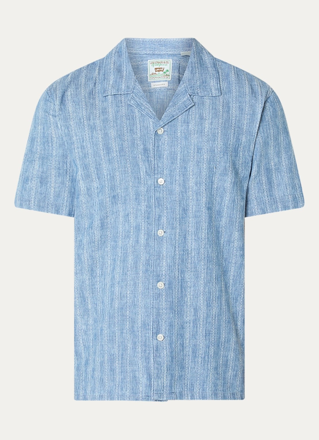 Levi's regular fit overhemd met print - voorkant 2 lichtblauw
