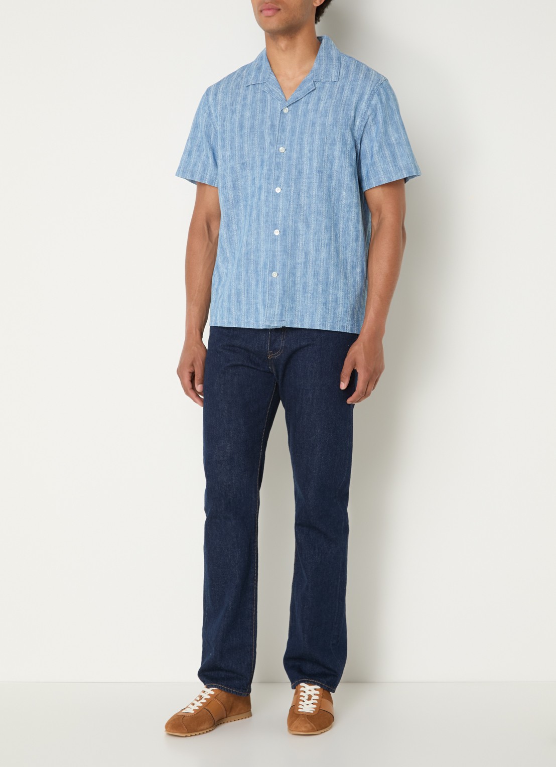 Levi's regular fit overhemd met print - voorkant 3 lichtblauw
