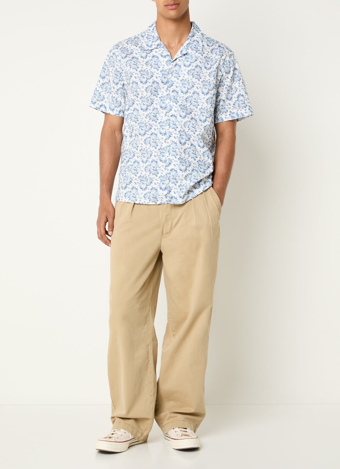 Levi's Regular fit overhemd met print - voorkant 2 staalblauw