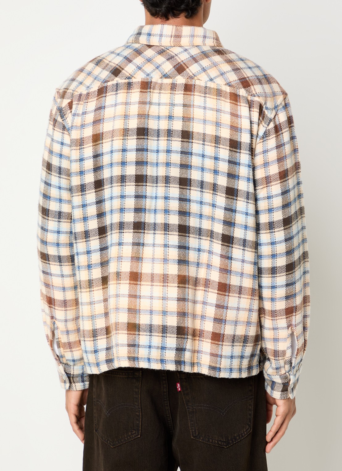 Levi's Regular fit overhemd met ruitdessin en borstzakken - achterkant 4 creme