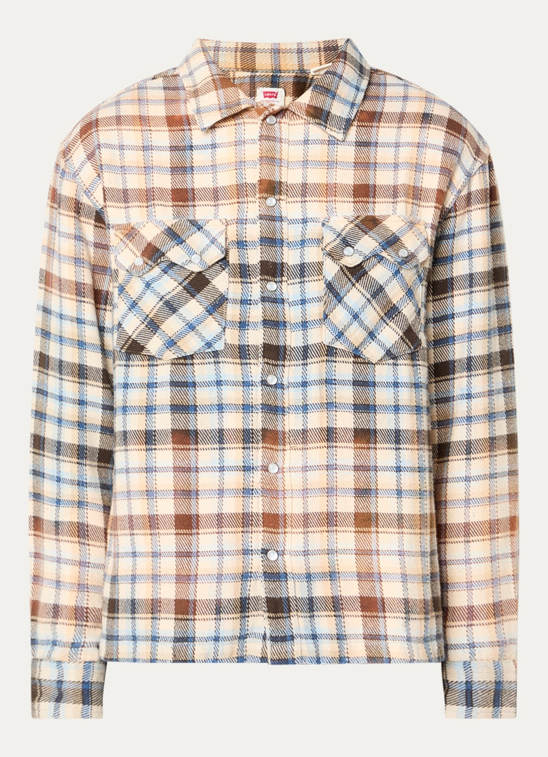 Levi's Regular fit overhemd met ruitdessin en borstzakken - voorkant 2 creme