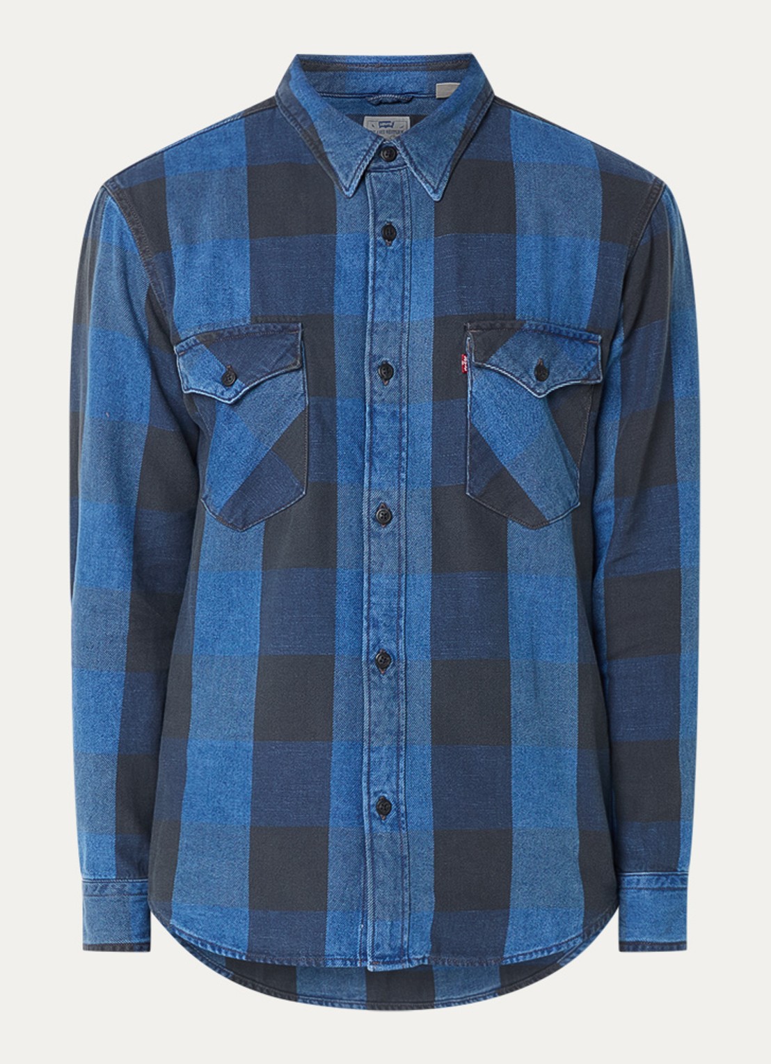 Levi's Regular fit overhemd met ruitdessin - voorkant blauw