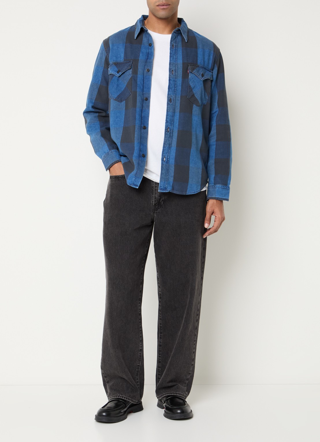 Levi's Regular fit overhemd met ruitdessin - voorkant 2 blauw