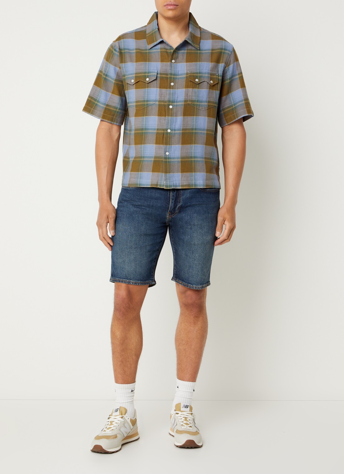 Levi's Regular fit overhemd met ruitdessin - voorkant 4 mosgroen