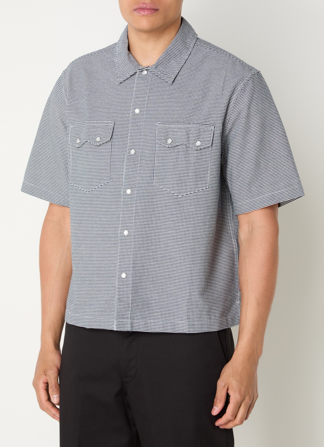 Levi's Regular fit overhemd met ruitdessin - detail 3 donkerblauw
