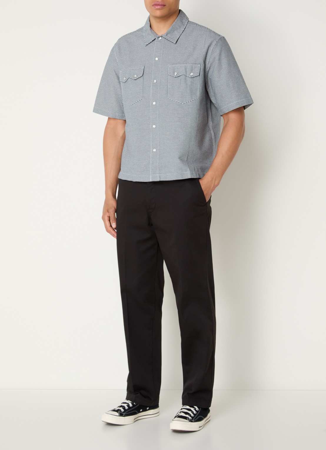 Levi's Regular fit overhemd met ruitdessin - voorkant 2 donkerblauw