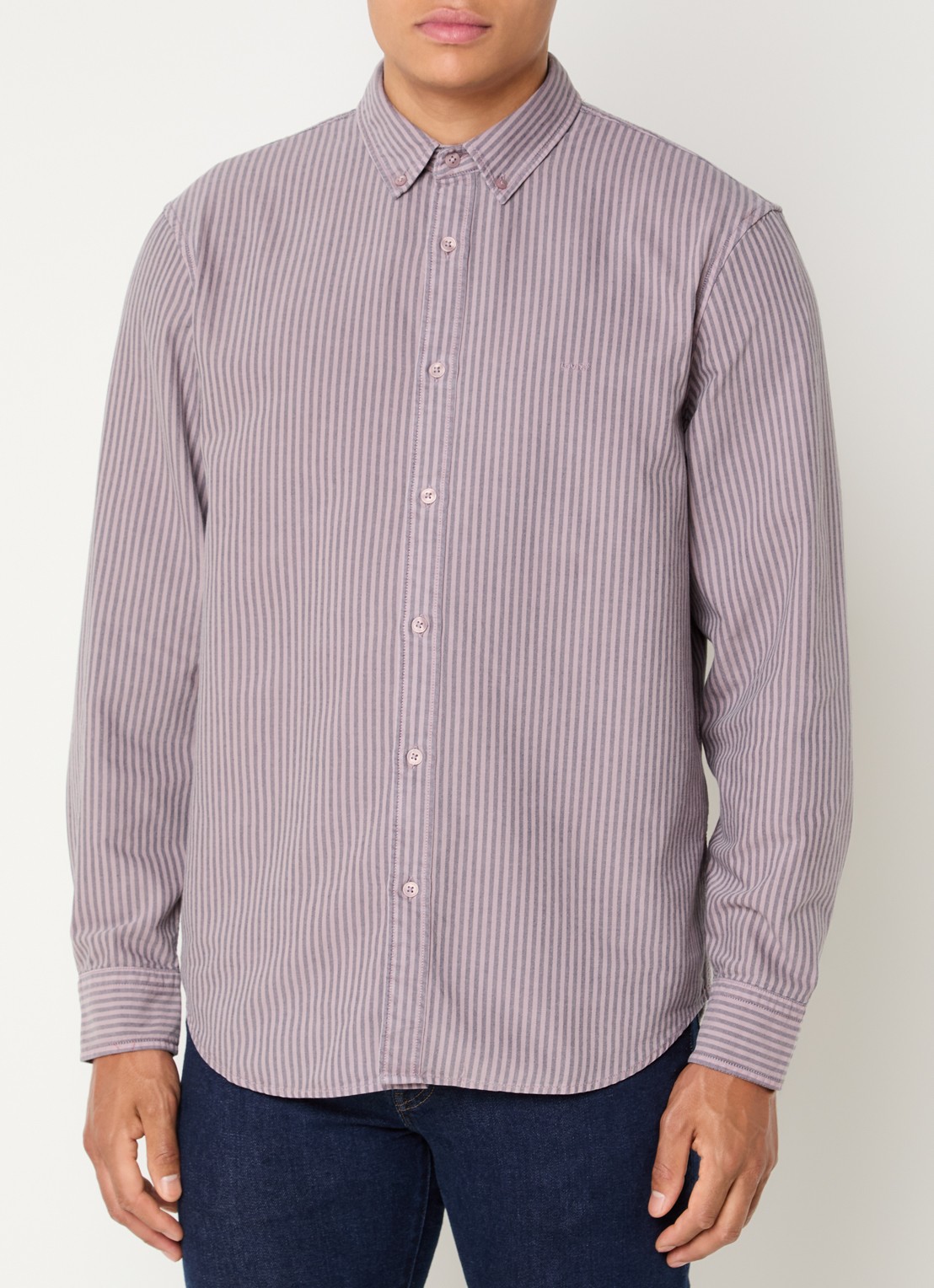 Levi's Regular fit overhemd met streepprint - detail lichtroze