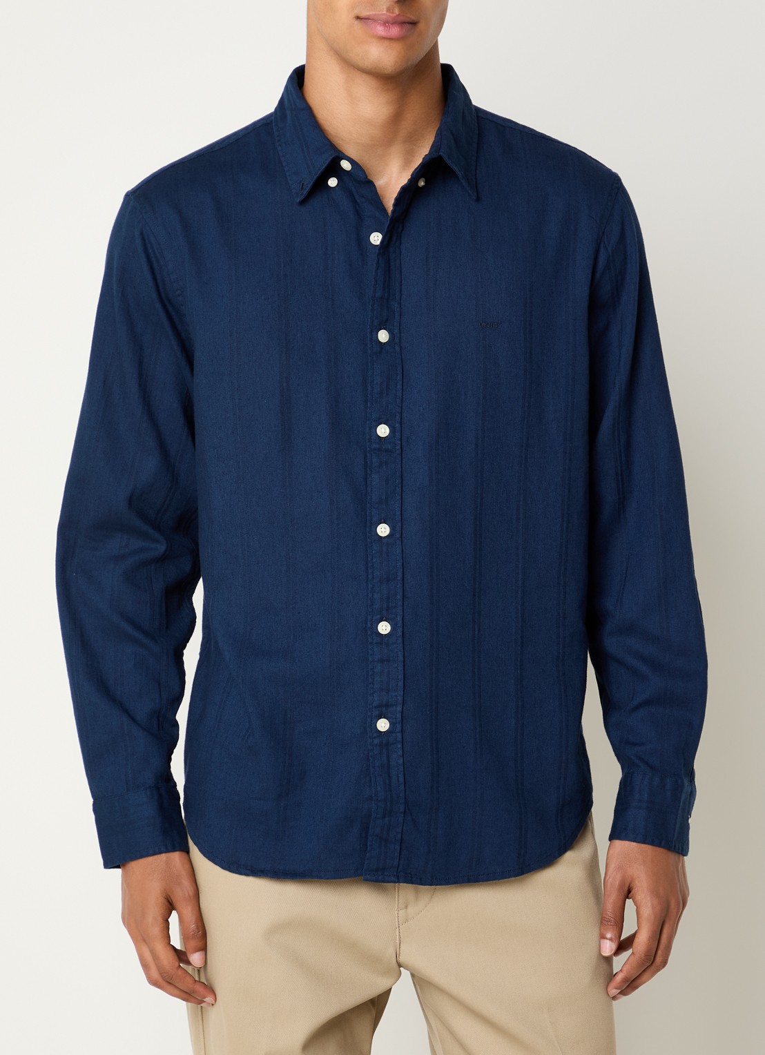 Levi's Regular fit overhemd met streepprint - detail 4 indigo