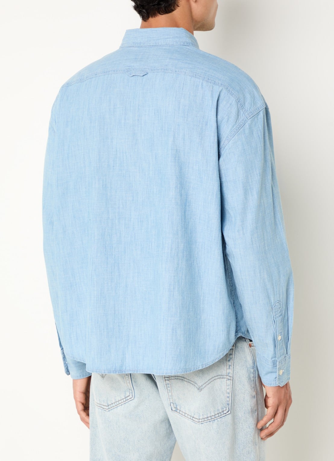 Levi's Regular fit overhemd van chambray - achterkant indigo