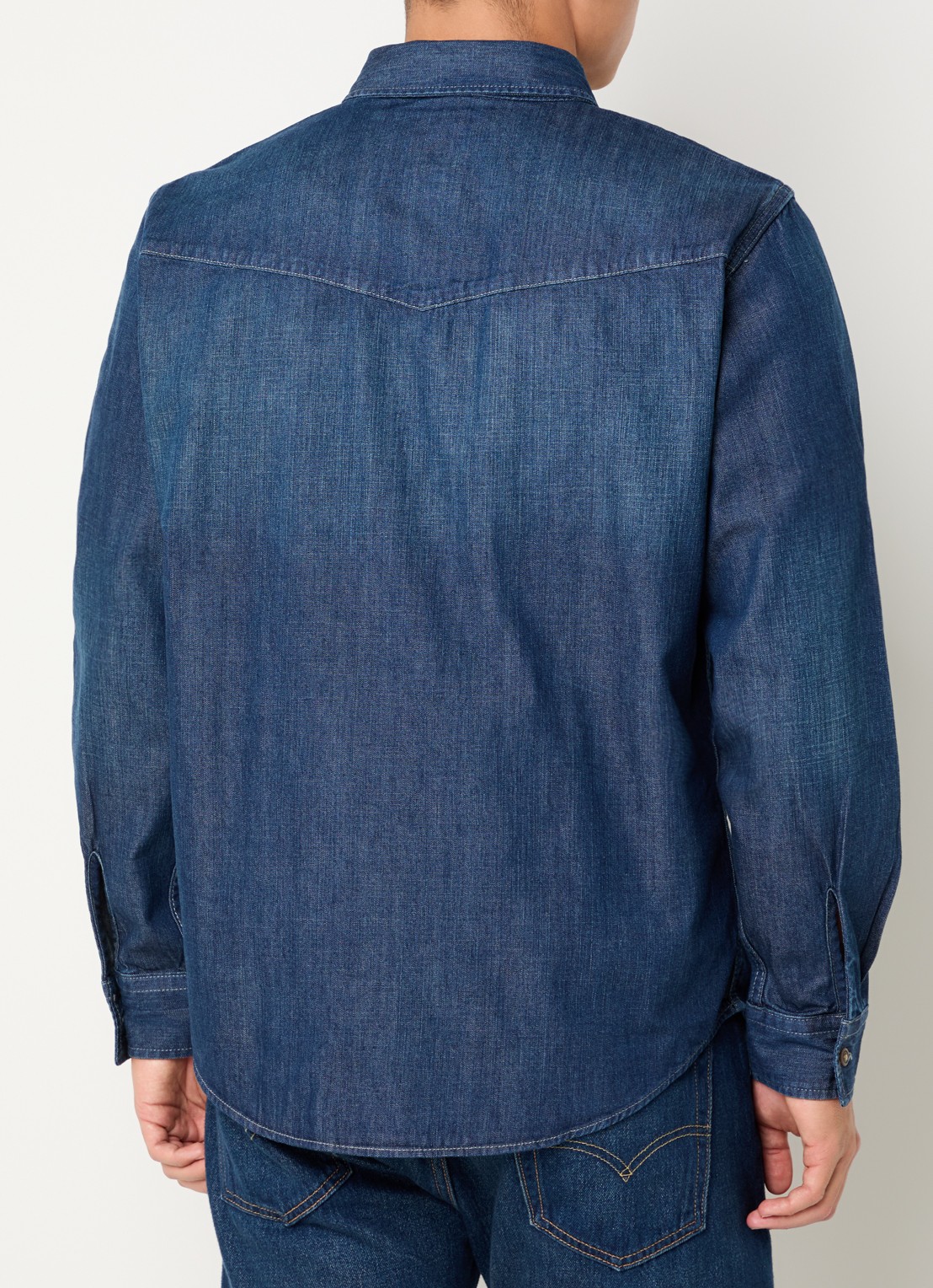 Levi's Regular fit overhemd van chambray - achterkant 3 indigo
