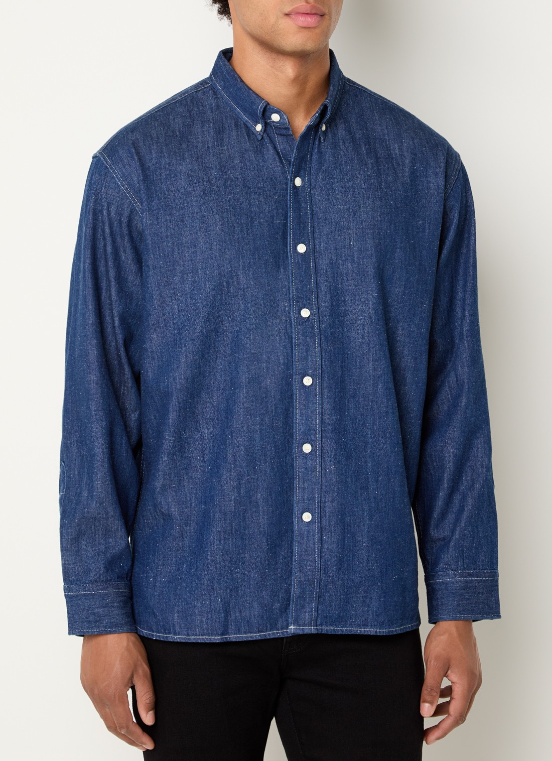 Levi's Regular fit overhemd van chambray - detail indigo