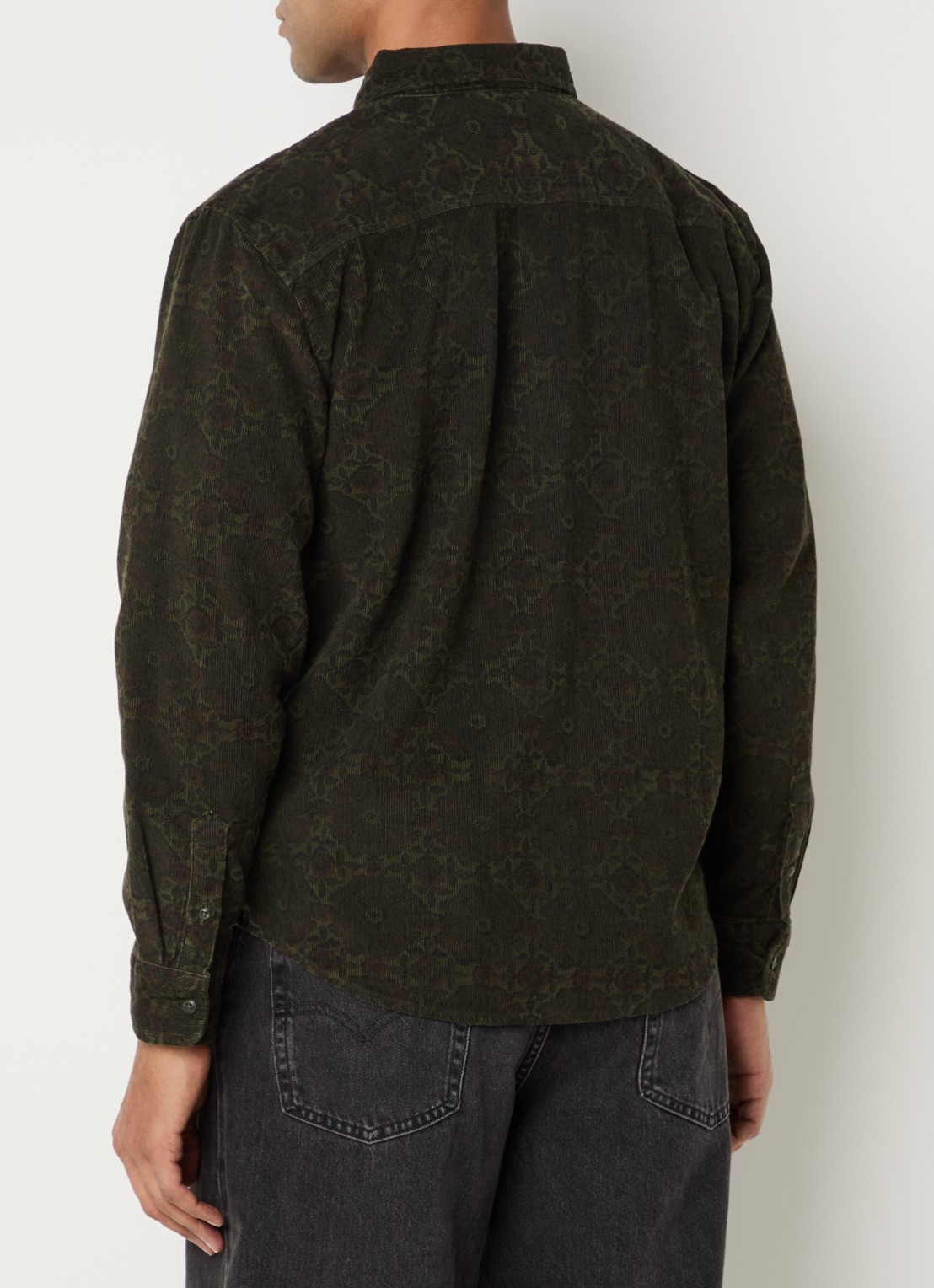 Levi's Regular fit overhemd van corduroy met print - achterkant 4 bronsgroen