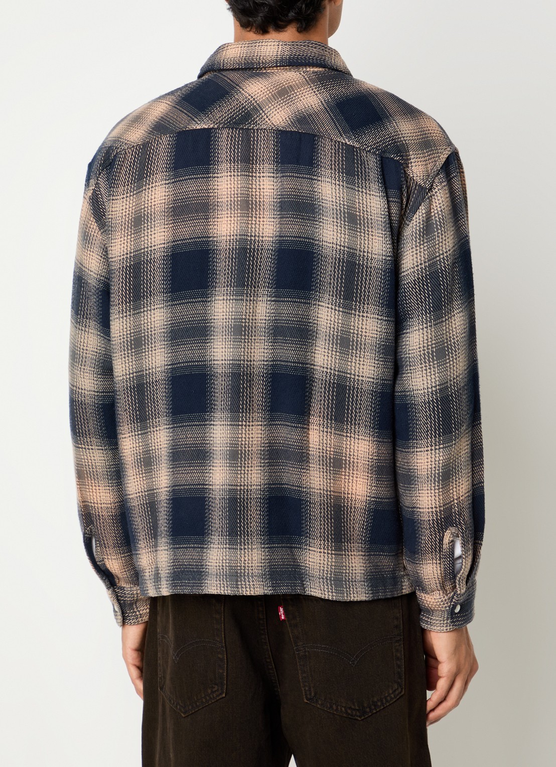 Levi's Regular fit overshirt met borstzak - achterkant 4 donkerblauw
