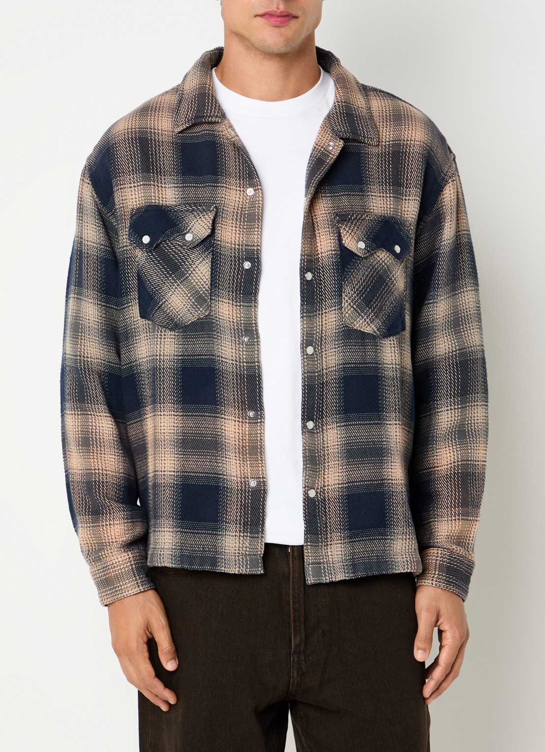 Levi's Regular fit overshirt met borstzak - detail 3 donkerblauw
