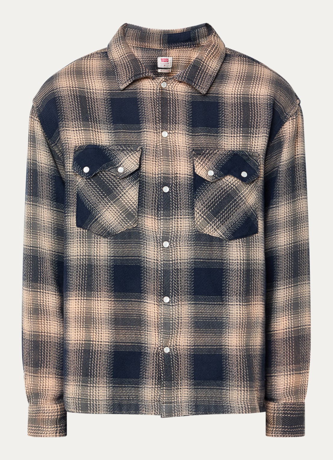 Levi's Regular fit overshirt met borstzak - voorkant donkerblauw