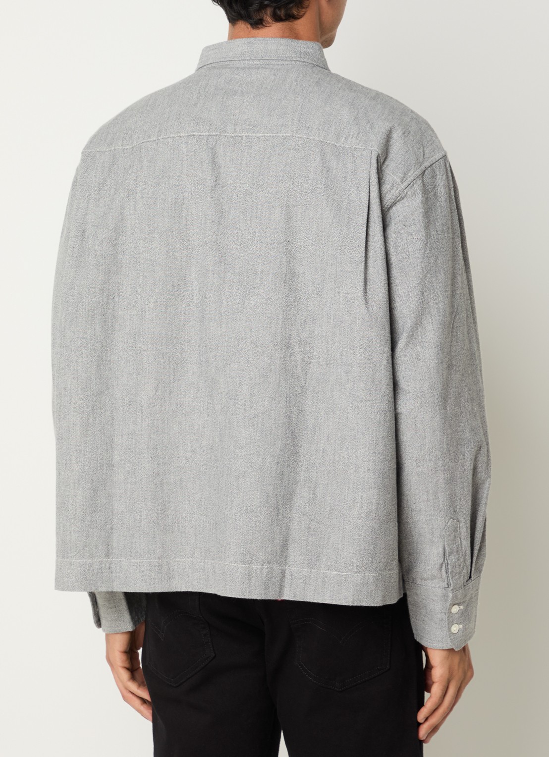 Levi's Regular fit overshirt met borstzak - achterkant grijs