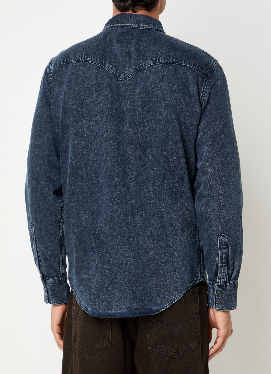 Levi's Regular fit overshirt van denim  - achterkant 2 indigo