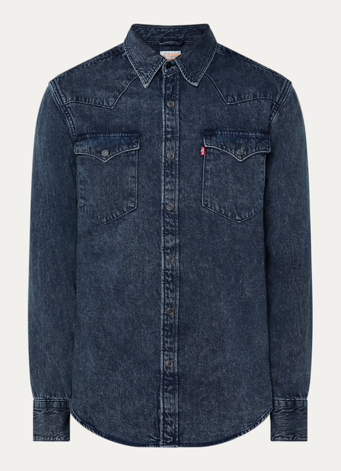 Levi's Regular fit overshirt van denim  - voorkant 3 indigo