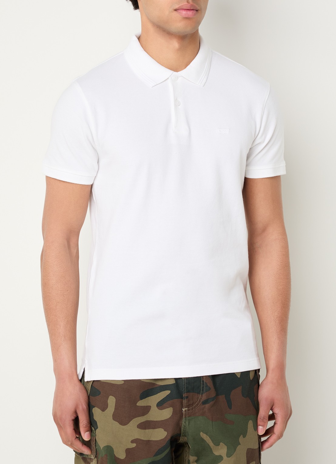 Levi's Regular fit polo met logo - detail 4 wit