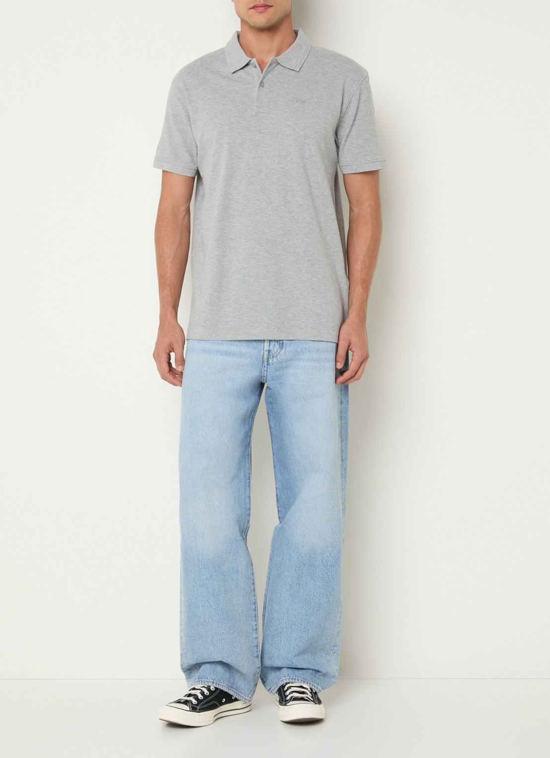 Levi's Regular fit polo met logo - voorkant 4 grijs