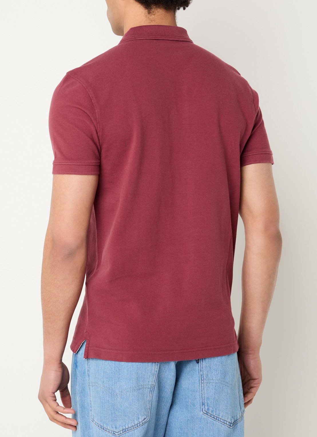 Levi's Regular fit polo met logo - achterkant 2 bordeauxrood