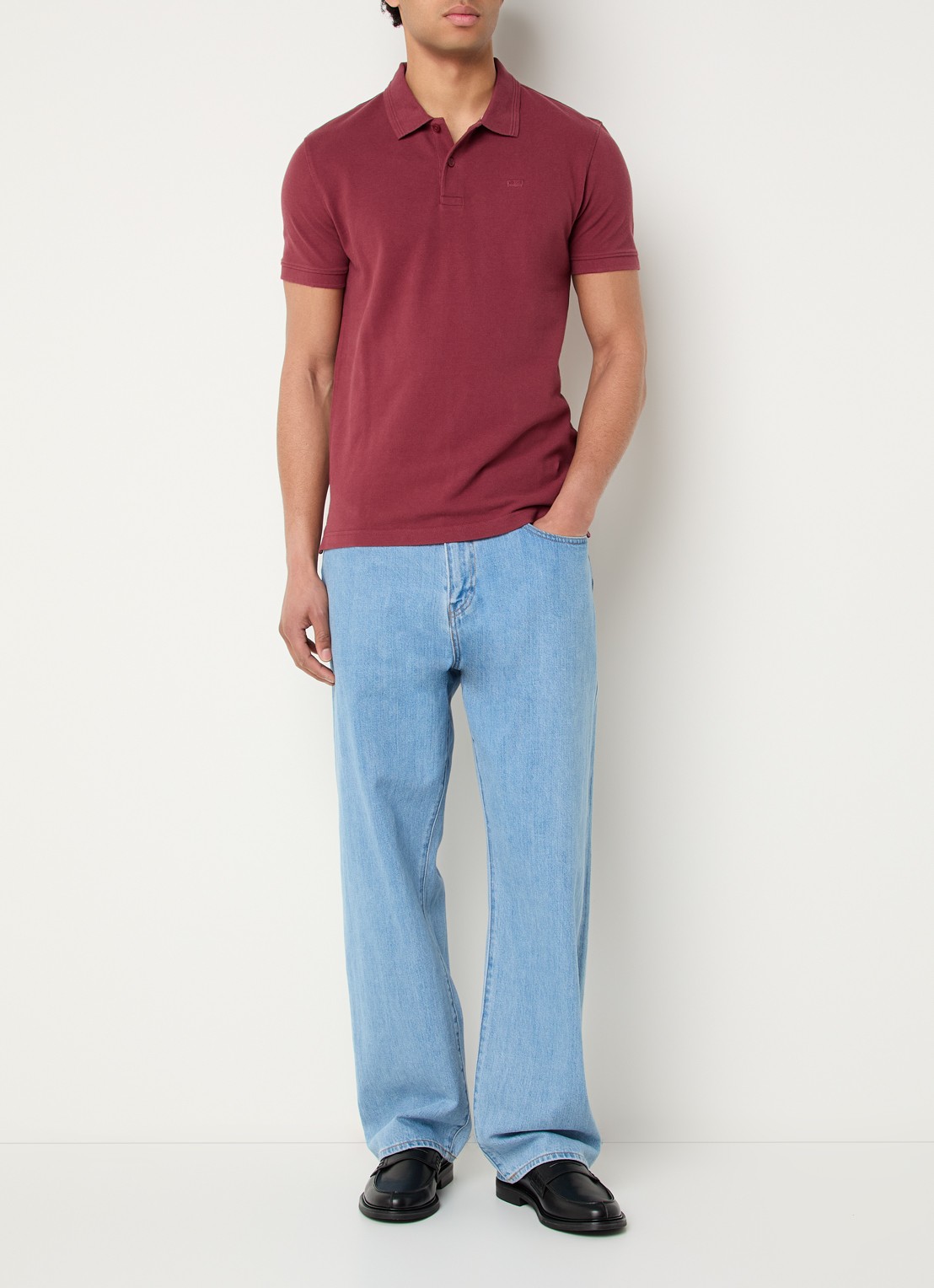 Levi's Regular fit polo met logo - voorkant 4 bordeauxrood