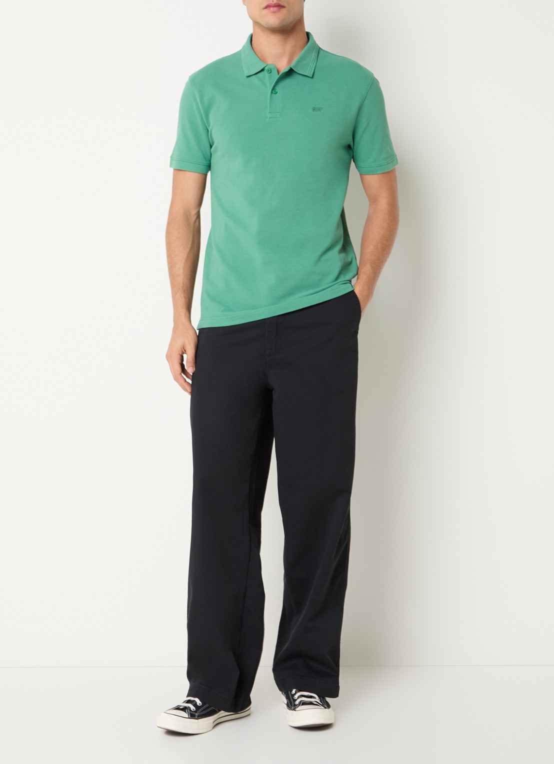 Levi's Regular fit polo met logo - voorkant 3 donkergroen